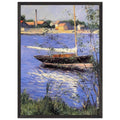 ANCHORED BOAT ON THE SEINE AT ARGENTEUIL by Gustave Caillebotte — Framed art print at Zephyeer