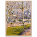 THE GARDEN AT PETIT GENNEVILLIERS IN WINTER by Gustave Caillebotte — Framed art print at Zephyeer