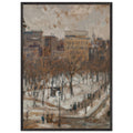 SQUARE IN PARIS SNOWY WEATHER by Gustave Caillebotte — Framed art print at Zephyeer