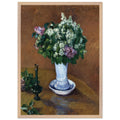 STILL LIFE WITH A VASE OF LILACS by Gustave Caillebotte — Framed art print at Zephyeer