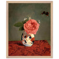 Gustave Caillebotte - GARDEN ROSE AND BLUE FORGET ME NOTS IN A VASE