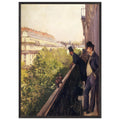 A BALCONY BOULEVARD HAUSSMANN by Gustave Caillebotte — Framed art print at Zephyeer