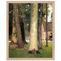 YERRES THROUGH THE GROVE THE ORNAMENTAL FARM by Gustave Caillebotte — Framed art print at Zephyeer