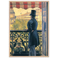 MAN ON A BALCONY BOULEVARD HAUSSMANN 1880 by Gustave Caillebotte — Framed art print at Zephyeer