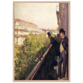 A BALCONY BOULEVARD HAUSSMANN by Gustave Caillebotte — Framed art print at Zephyeer