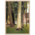 YERRES THROUGH THE GROVE THE ORNAMENTAL FARM by Gustave Caillebotte — Framed art print at Zephyeer