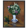 STILL LIFE WITH A VASE OF LILACS by Gustave Caillebotte — Framed art print at Zephyeer