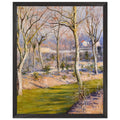 THE GARDEN AT PETIT GENNEVILLIERS IN WINTER by Gustave Caillebotte — Framed art print at Zephyeer