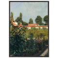 THE GARDEN OF PETIT GENNEVILLERS THE PINK ROOFS by Gustave Caillebotte — Framed art print at Zephyeer
