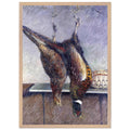 TWO HANGING PHEASANTS by Gustave Caillebotte — Framed art print at Zephyeer