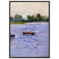 BOAT AT ANCHOR ON THE SEINE by Gustave Caillebotte — Framed art print at Zephyeer