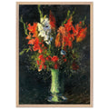 VASE OF GLADIOLAS by Gustave Caillebotte — Framed art print at Zephyeer