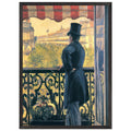 MAN ON A BALCONY BOULEVARD HAUSSMANN 1880 by Gustave Caillebotte — Framed art print at Zephyeer