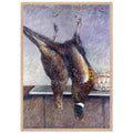 TWO HANGING PHEASANTS by Gustave Caillebotte — Framed art print at Zephyeer