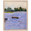 BOAT AT ANCHOR ON THE SEINE by Gustave Caillebotte — Framed art print at Zephyeer