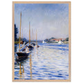 BOATS ON THE SEINE by Gustave Caillebotte — Framed art print at Zephyeer