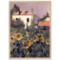 SUNFLOWERS IN THE GARDEN AT PETIT GENNEVILLIERS by Gustave Caillebotte — Framed art print at Zephyeer