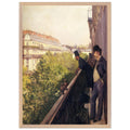 A BALCONY BOULEVARD HAUSSMANN by Gustave Caillebotte — Framed art print at Zephyeer
