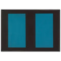 Untitled Blue Vertical Lines (1963) by John McLaughlin, framed poster, view 2