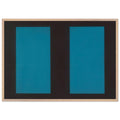 Untitled Blue Vertical Lines (1963) by John McLaughlin, framed poster, view 4