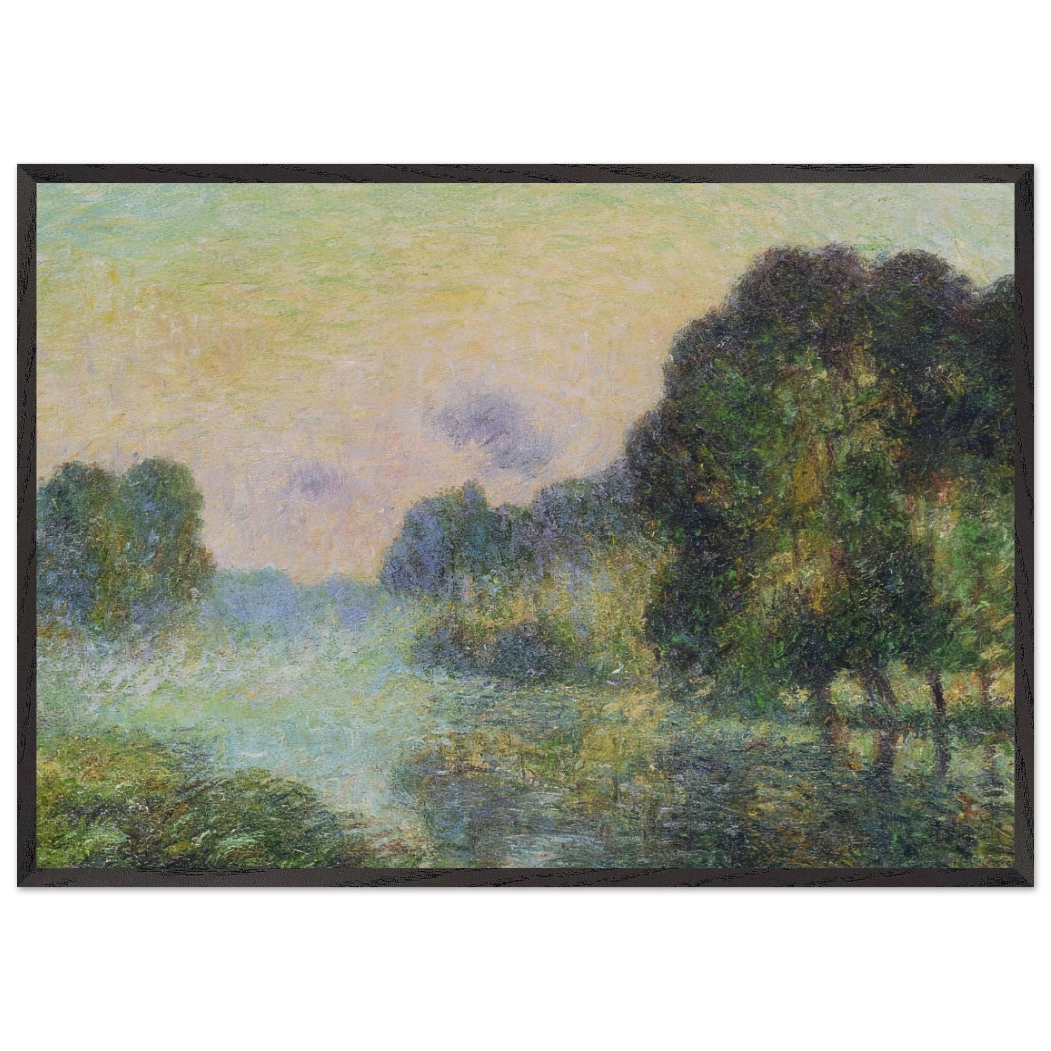 By the Eure River Fog Effect by Gustave Loiseau — Framed art print at Zephyeer