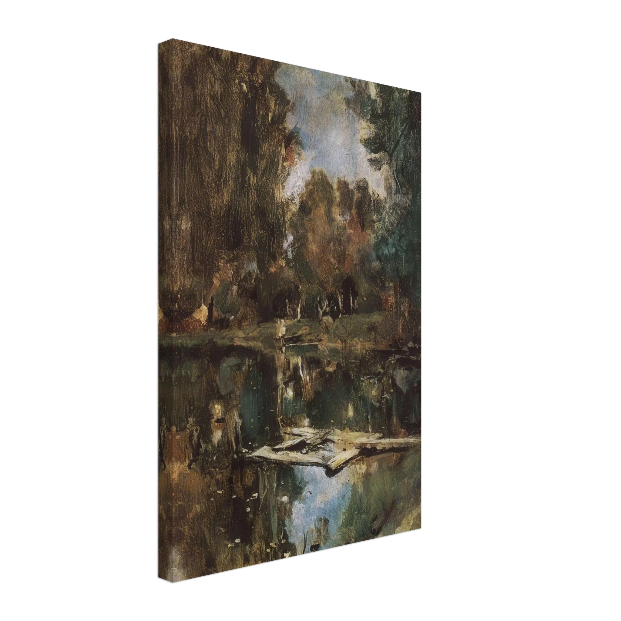 Pond in Abramtsevo by Valentin Serov — Framed art print at Zephyeer