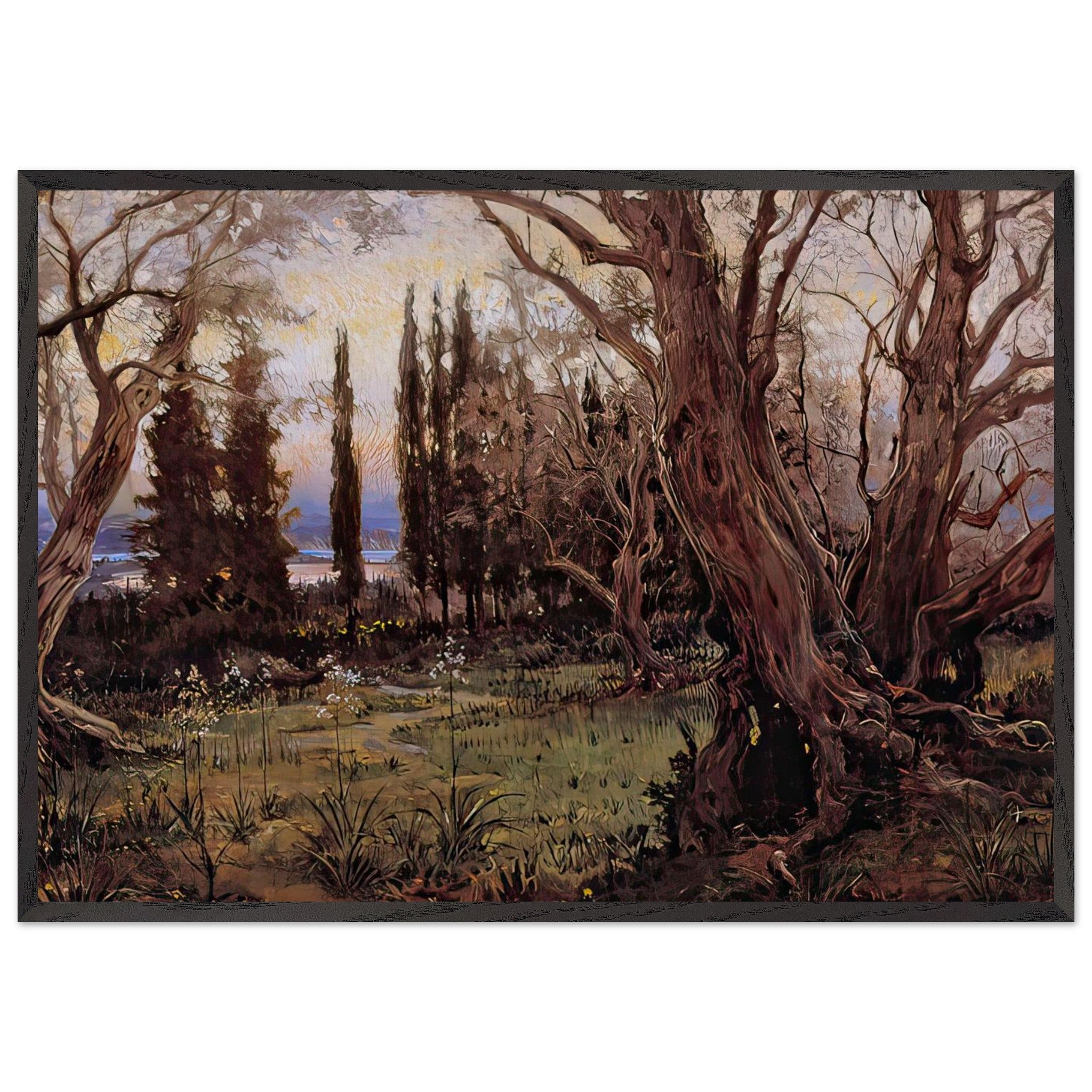 Olivos Y Cipreses by José Garnelo — Framed art print at Zephyeer