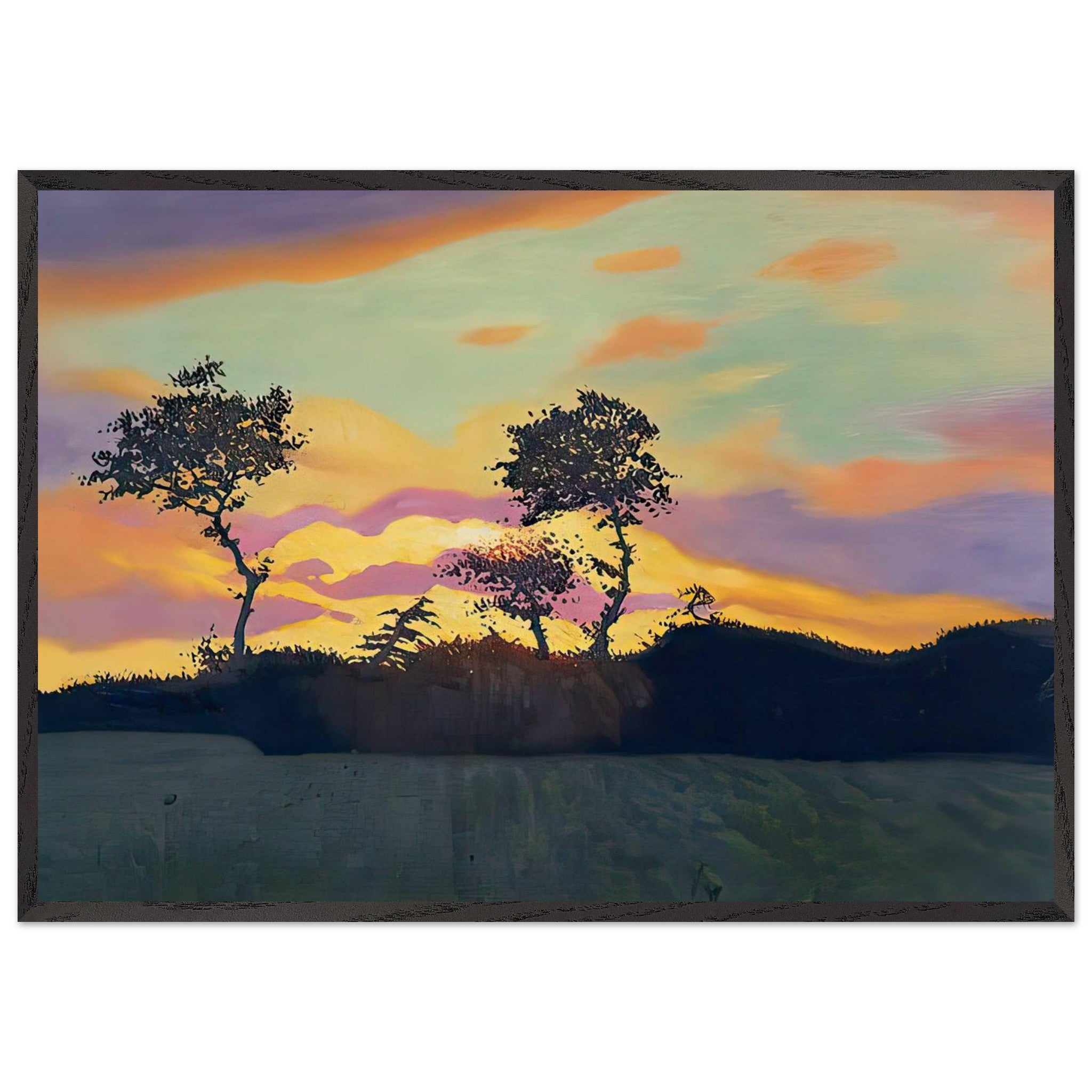Landscape at Sunset by Felix Vallotton — Framed art print at Zephyeer