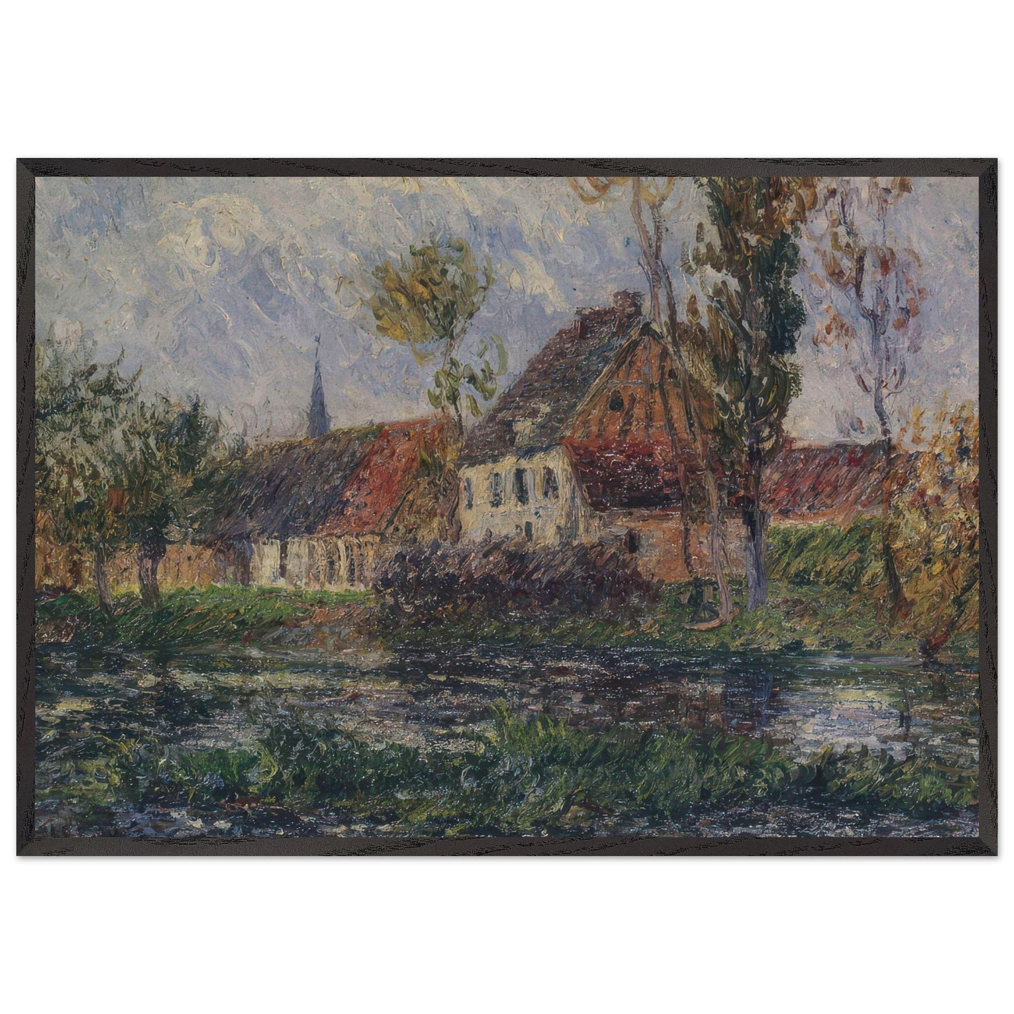 Small Farm by the Eure River by Gustave Loiseau — Framed art print at Zephyeer