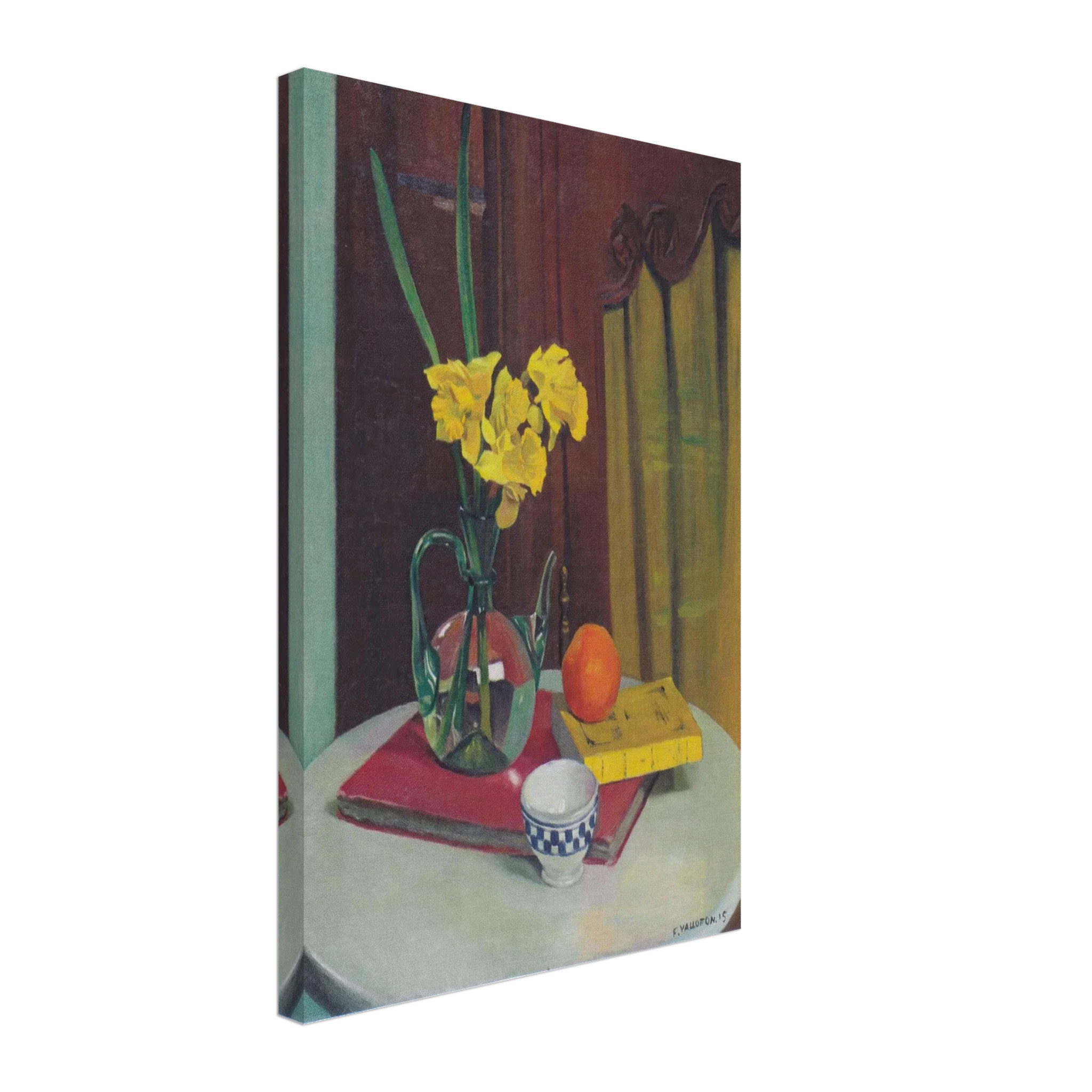 Jug with Yellow Daffodils by Felix Vallotton — Framed art print at Zephyeer