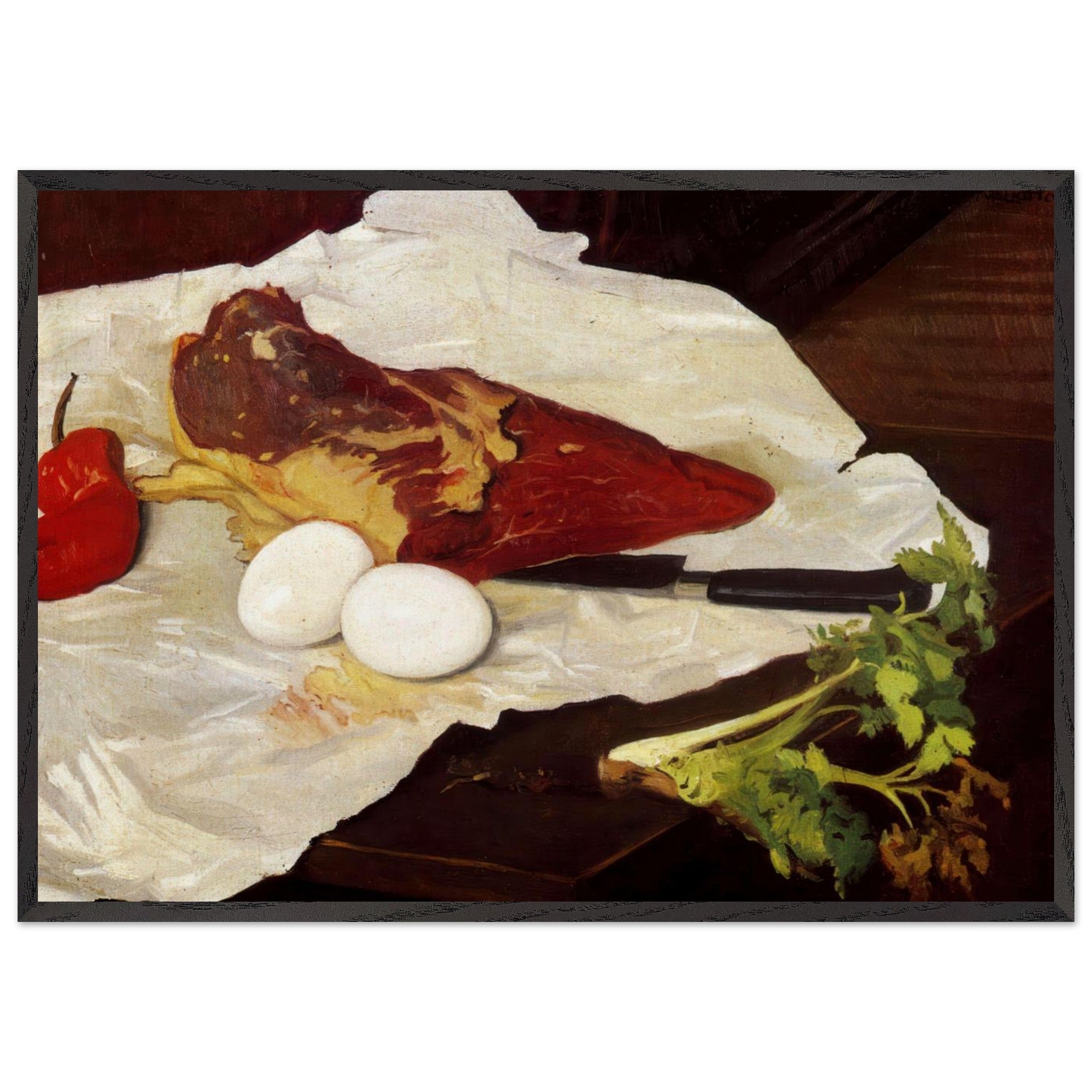 Meat and Eggs by Felix Vallotton — Framed art print at Zephyeer