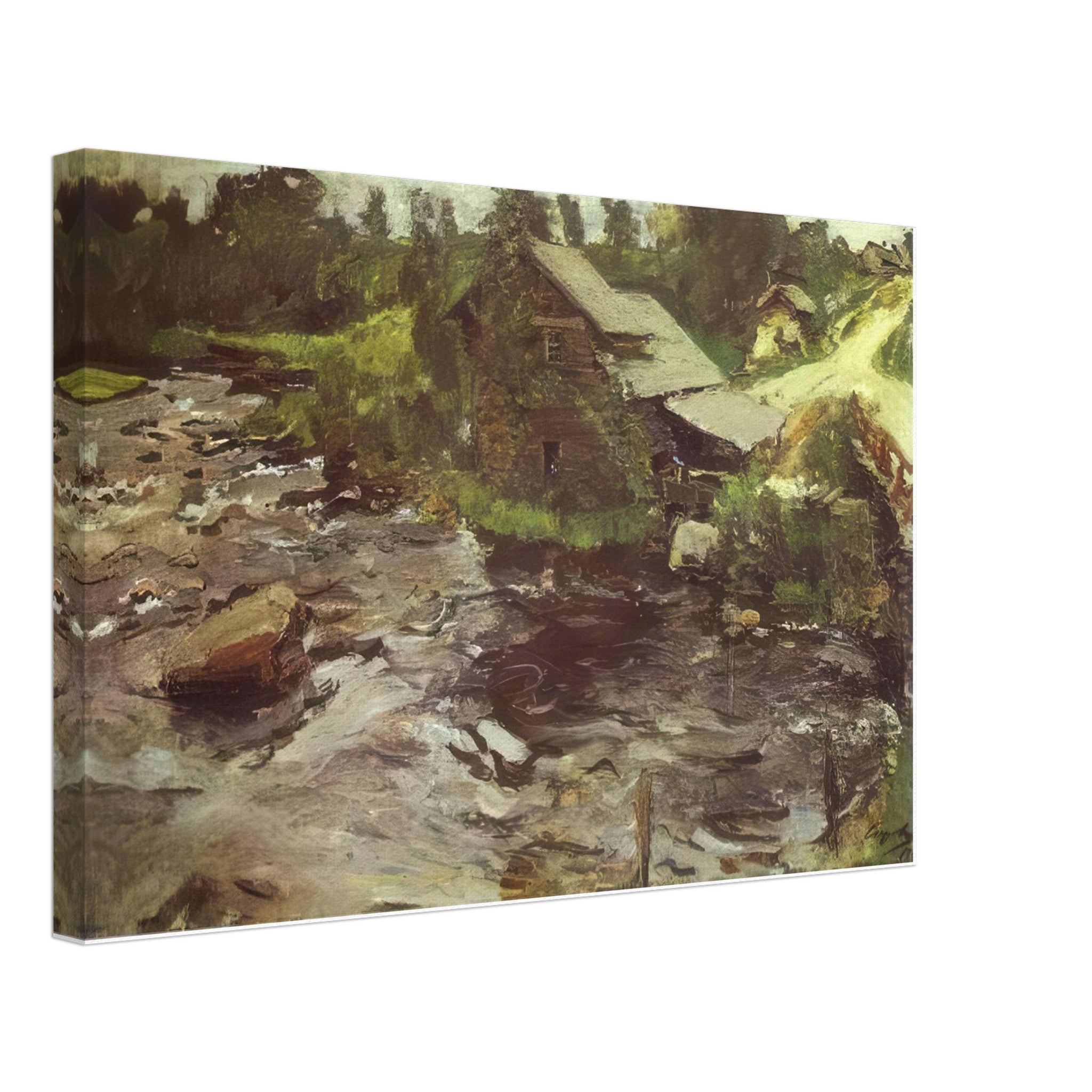 Watermill in Finland by Valentin Serov — Framed art print at Zephyeer