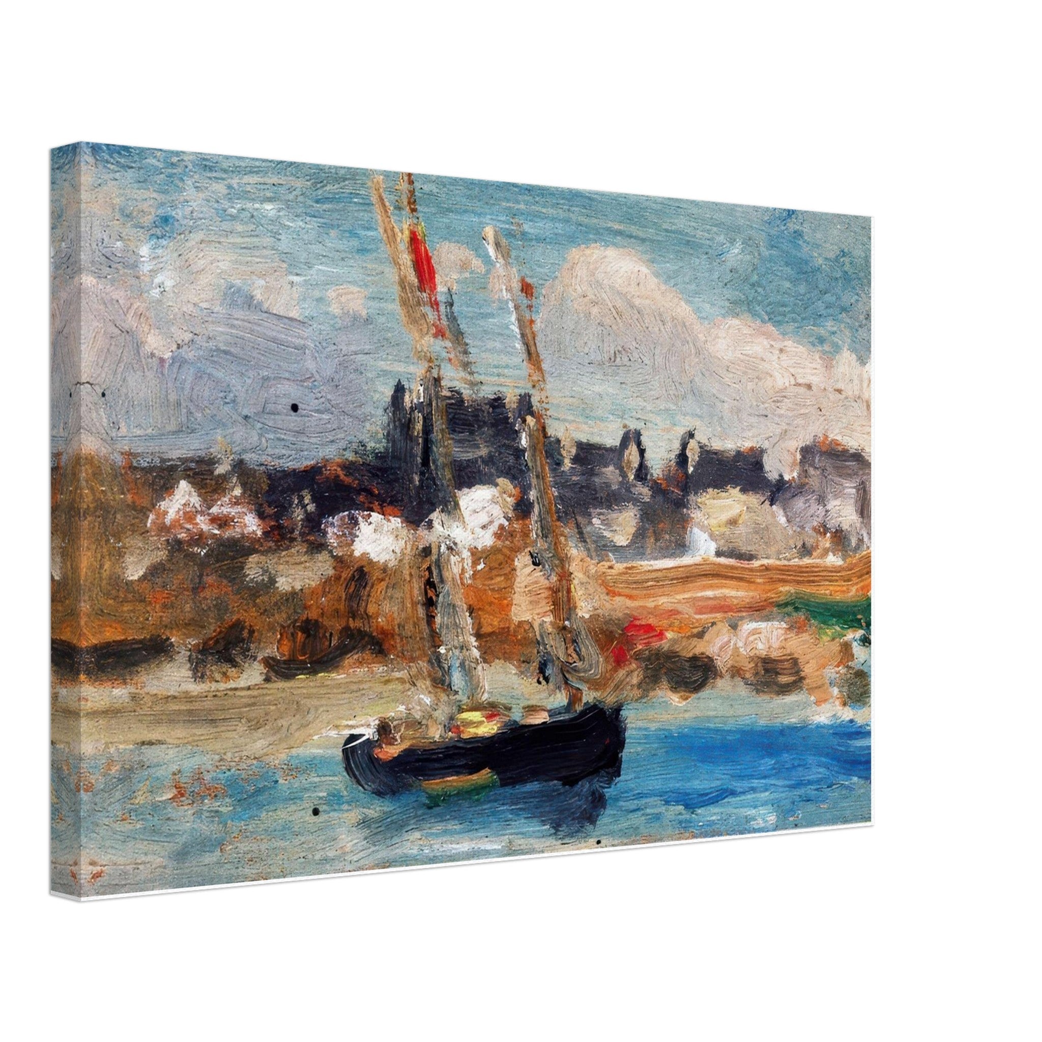 Two Masted Schooner Concarneau by Robert Henri — Framed art print at Zephyeer