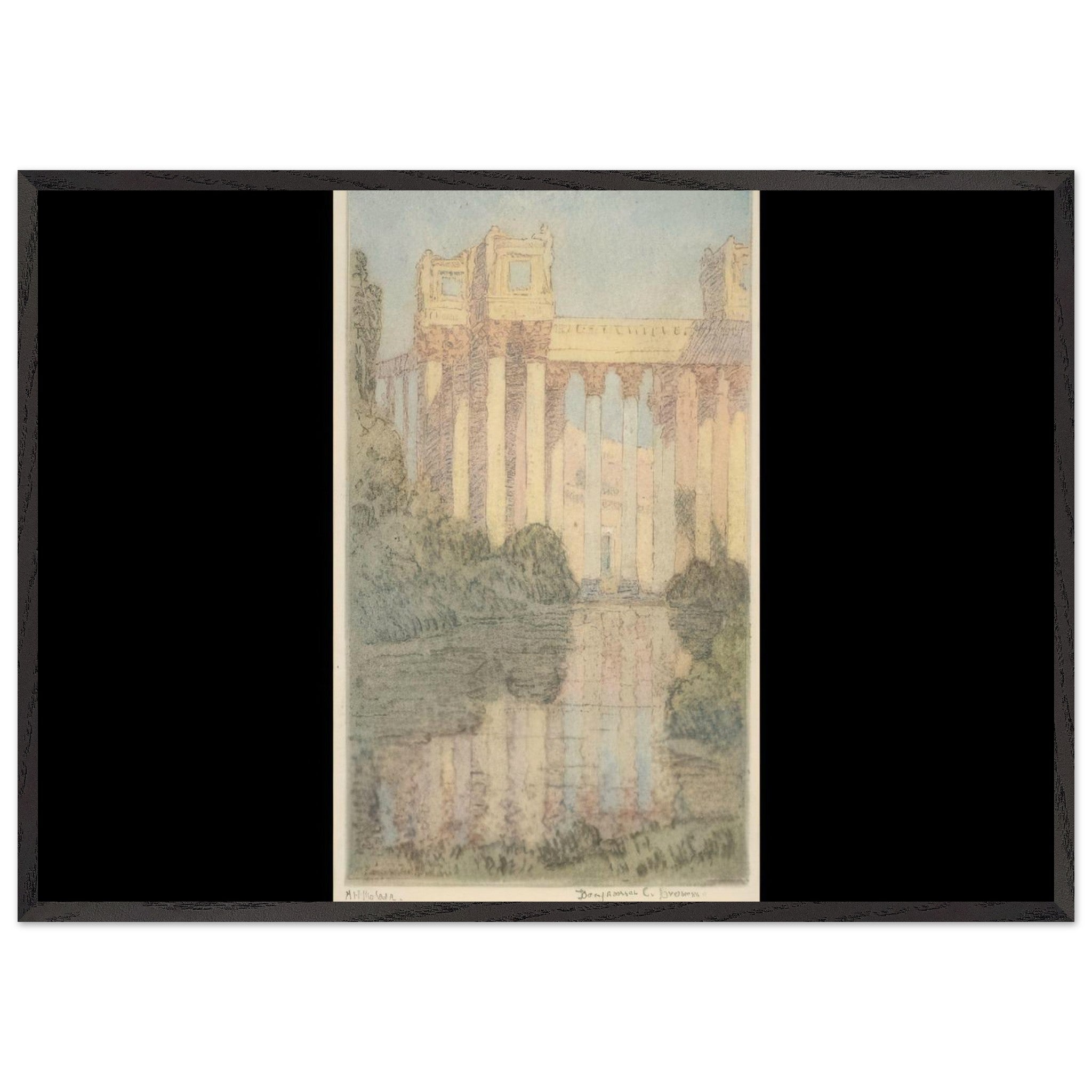 Art Palace Reflections by Benjamin Brown — Framed art print at Zephyeer