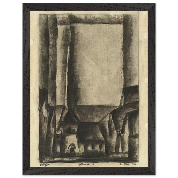 GELMERODA V 1916 by Lyonel Feininger — Framed art print at Zephyeer