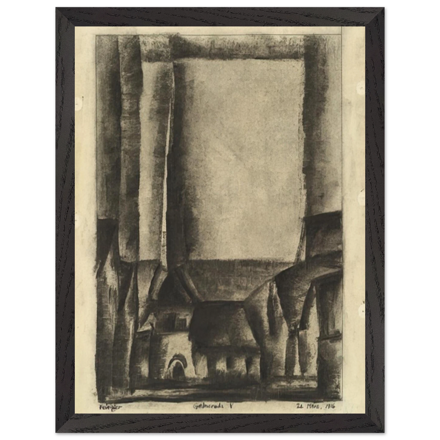 GELMERODA V 1916 by Lyonel Feininger — Framed art print at Zephyeer