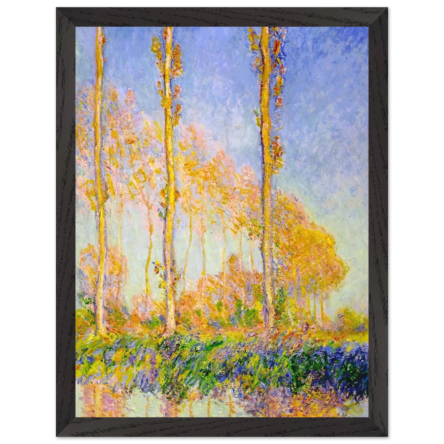 Poplars, Autumn, Pink Effect by Claude Monet — Framed art print at Zephyeer