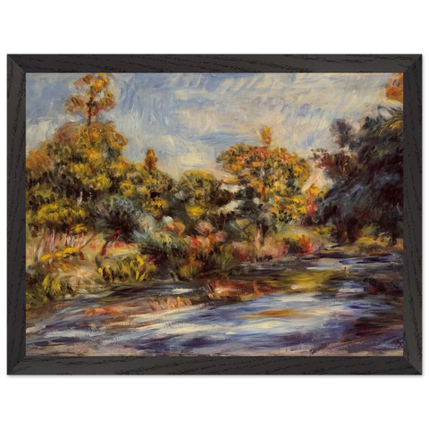 Landscape with River by Pierre-Auguste Renoir — Framed art print at Zephyeer