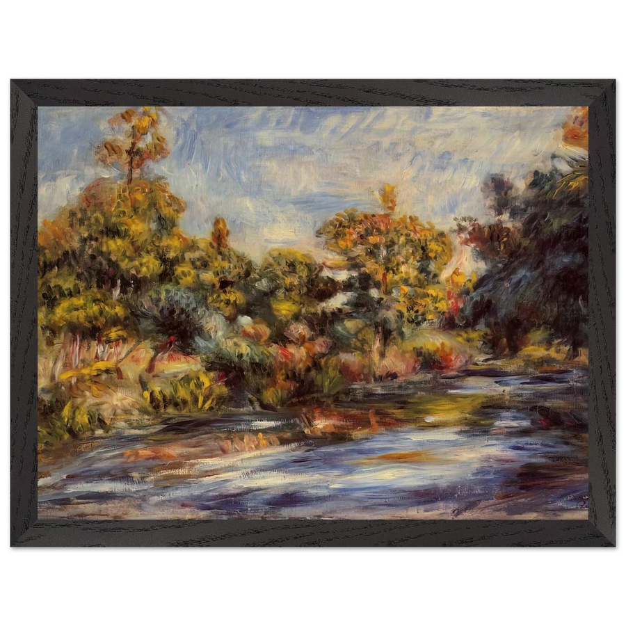 Landscape with River by Pierre-Auguste Renoir — Framed art print at Zephyeer