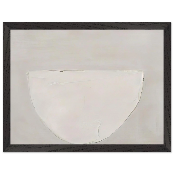 Bowl White on Grey - 1962 by William Scott — Framed art print at Zephyeer