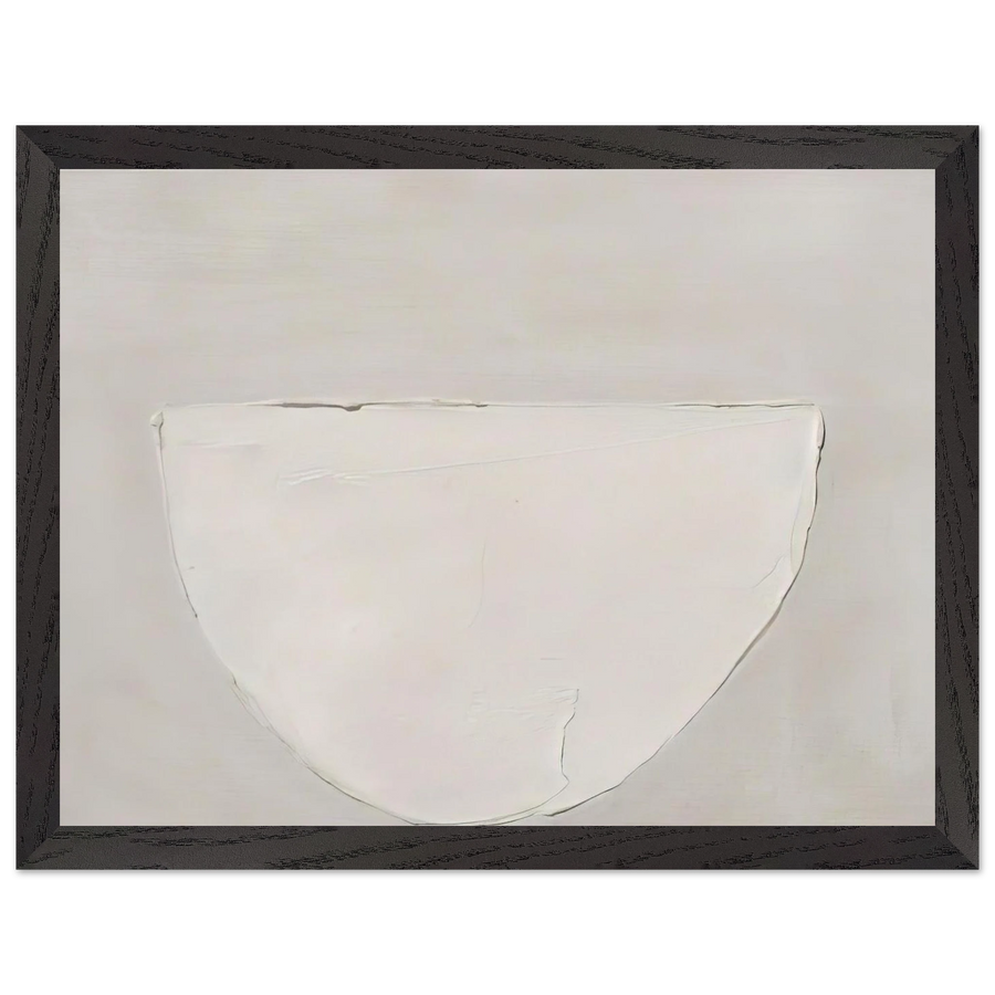 Bowl White on Grey - 1962 by William Scott — Framed art print at Zephyeer
