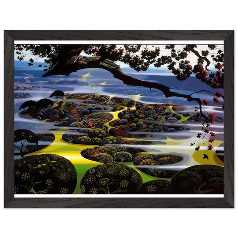 Mystic Mountain by Eyvind Earle — Framed art print at Zephyeer