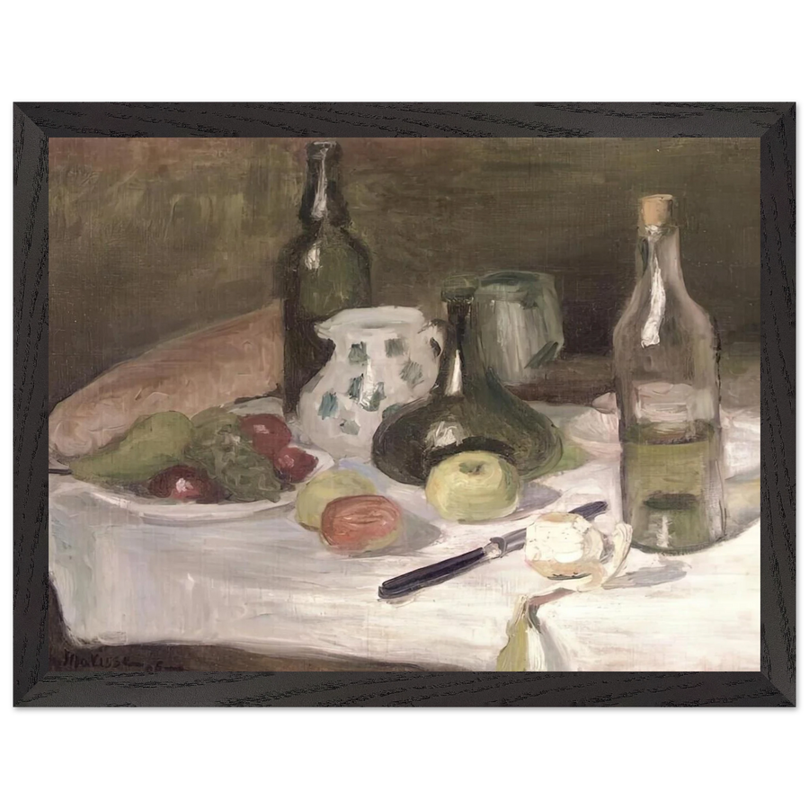 STILL LIFE WITH FRUIT AND BOTTLES 1896 by Henri Matisse — Framed art print at Zephyeer
