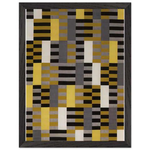BLACK WHITE YELLOW 1926 by Anni Albers — Framed art print at Zephyeer