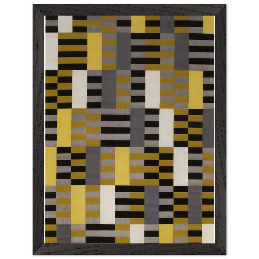 BLACK WHITE YELLOW 1926 by Anni Albers — Framed art print at Zephyeer