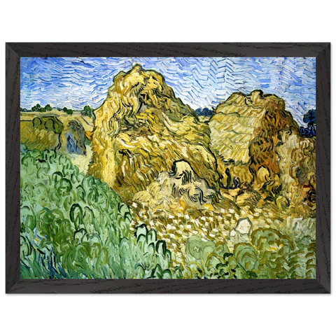 Field with Stacks of Wheat by Vincent van Gogh — Framed art print at Zephyeer