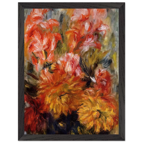 Gladiolas in a Blue Vase by Pierre-Auguste Renoir — Framed art print at Zephyeer