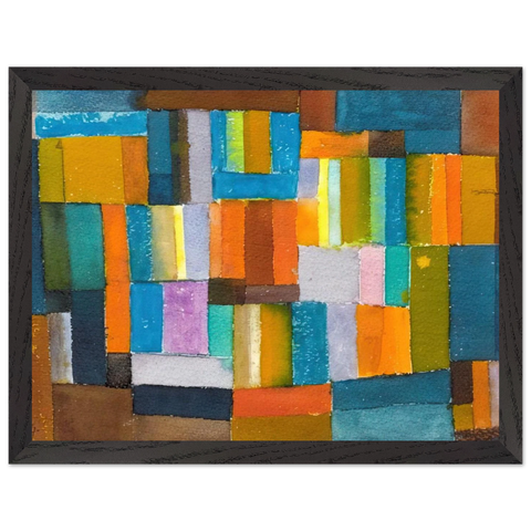 Composition in Orange and Blue-Green - 1957 by Johannes Itten — Framed art print at Zephyeer