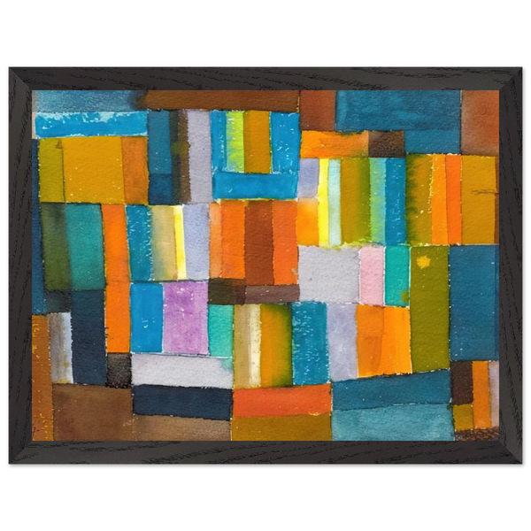 Composition in Orange and Blue-Green - 1957 by Johannes Itten — Framed art print at Zephyeer