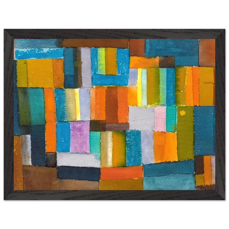 Composition in Orange and Blue-Green - 1957 by Johannes Itten — Framed art print at Zephyeer